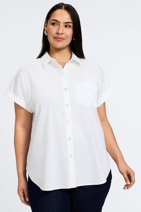 Abigail Plus No Iron Stretch Short Sleeve Shirt