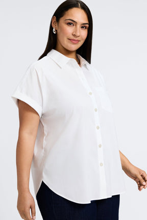 Abigail Plus No Iron Stretch Short Sleeve Shirt