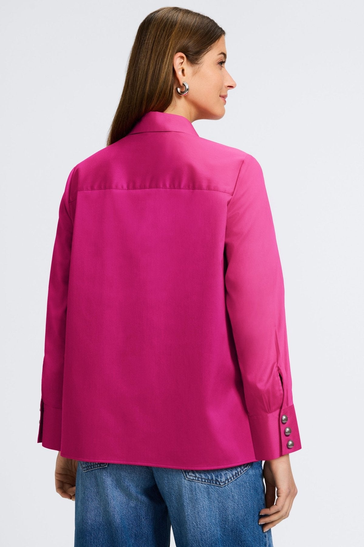 Pearl No Iron Stretch Matte Sateen Long Sleeve Shirt