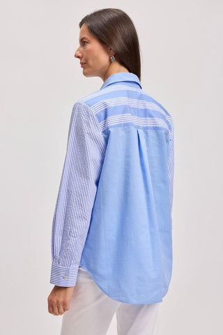 Boyfriend Seersucker Long Sleeve Tunic