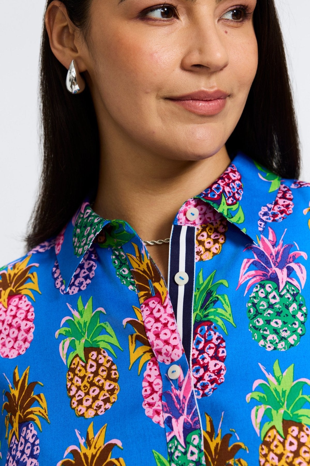 Zoey Plus Pineapple Long Sleeve Shirt