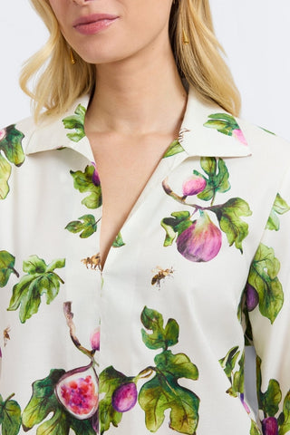 Agnes Sweet Figs Long Sleeve Popover Shirt