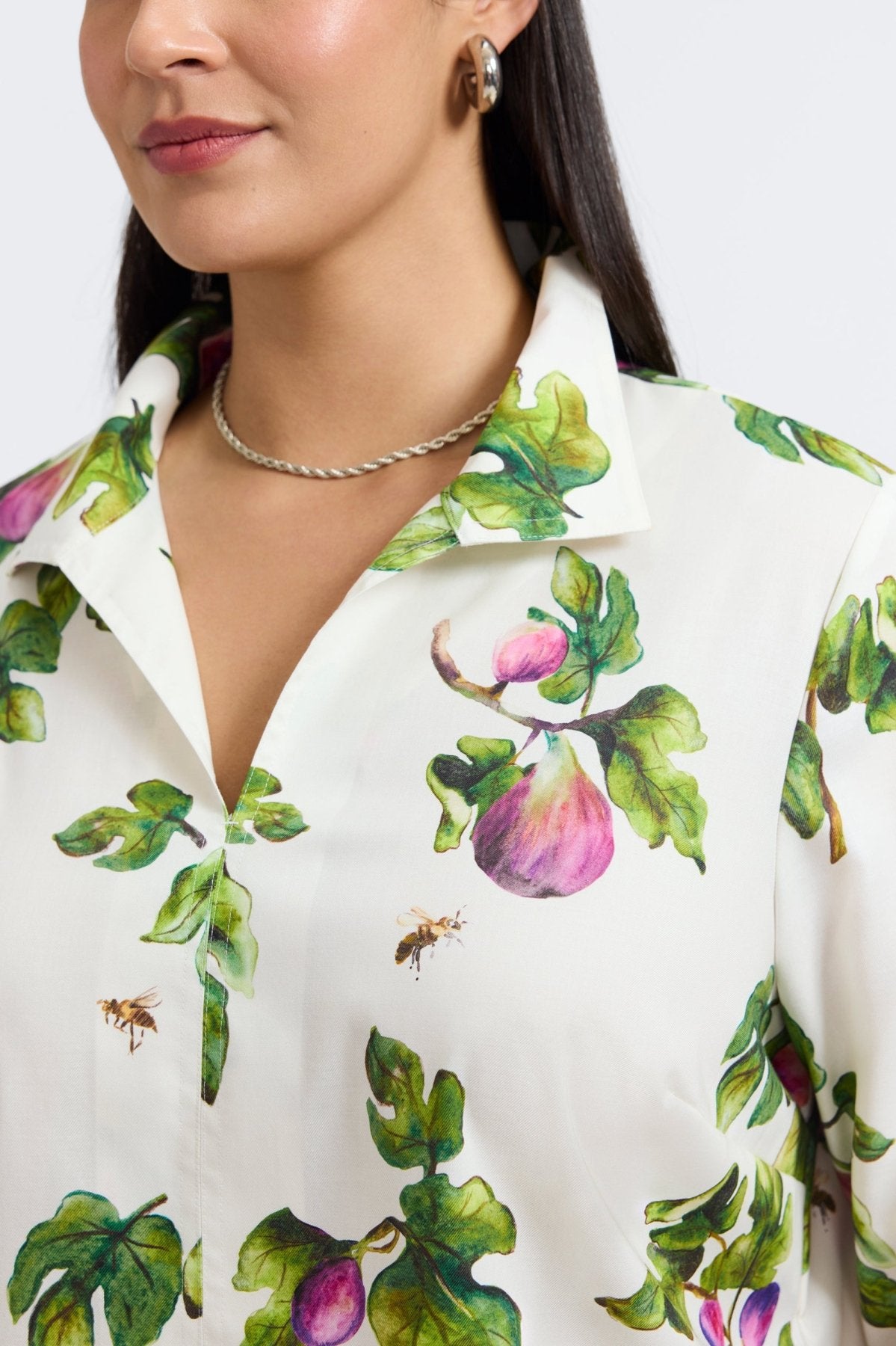Agnes Plus Sweet Figs Long Sleeve Popover Shirt