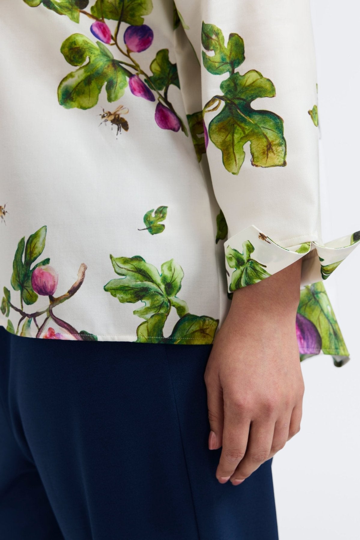 Agnes Plus Sweet Figs Long Sleeve Popover Shirt