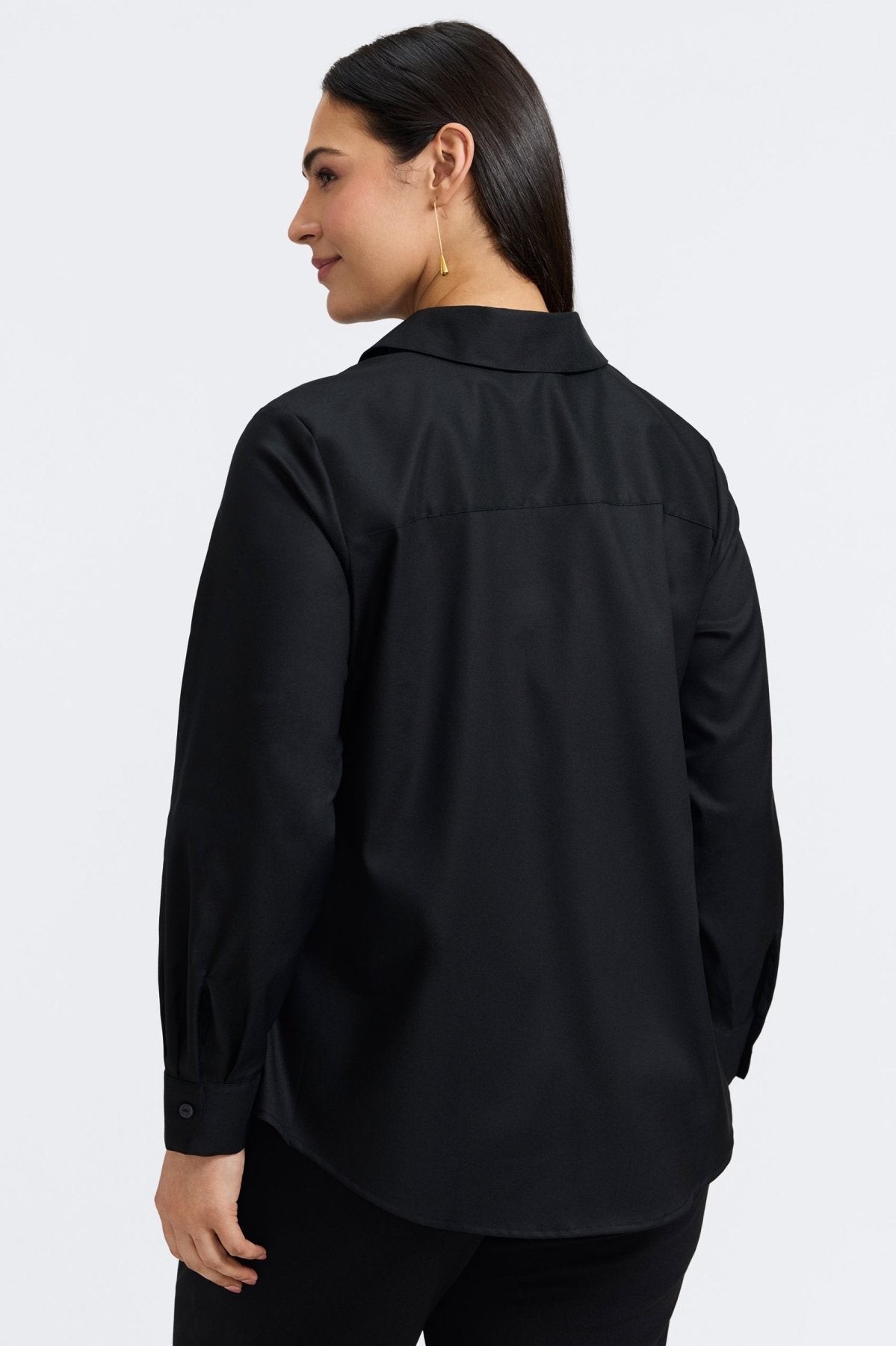 Marlee Plus Green Leopard Trim Long Sleeve Shirt