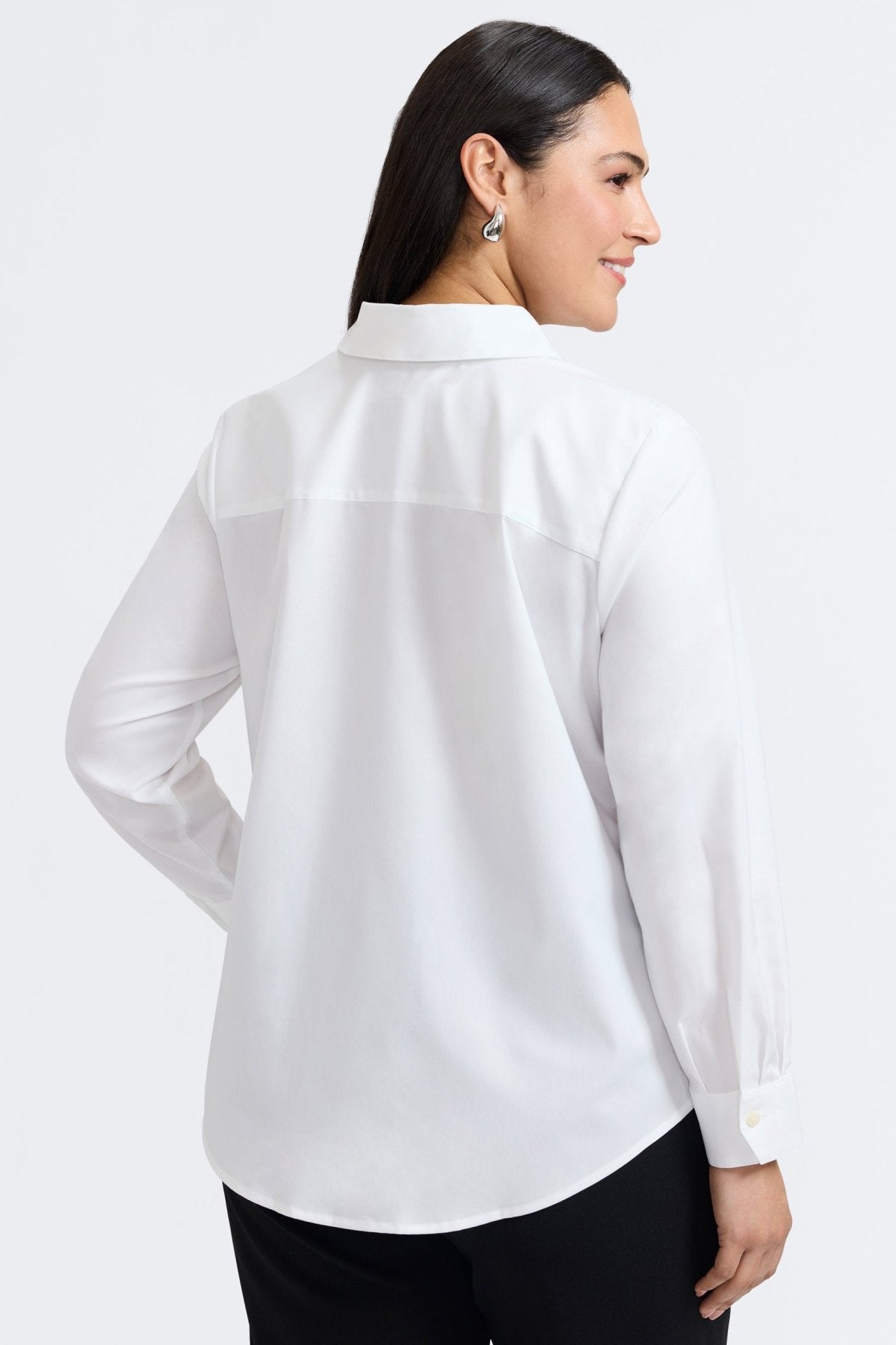 Marlee Plus Green Leopard Trim Long Sleeve Shirt