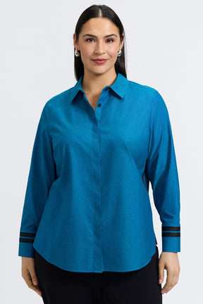 Brooke Plus No Iron Pinpoint Long Sleeve Shirt