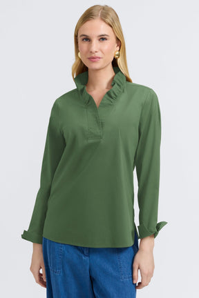 Tammy No Iron Stretch Long Sleeve Popover Shirt