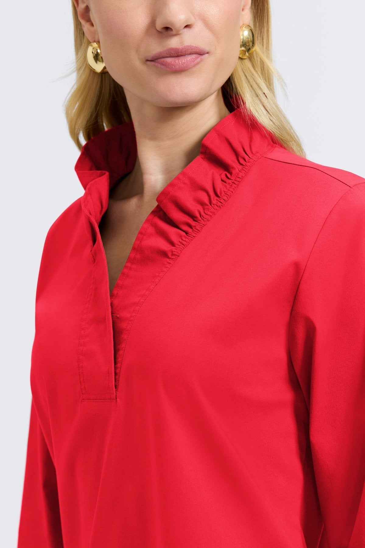 Tammy No Iron Stretch Long Sleeve Popover Shirt