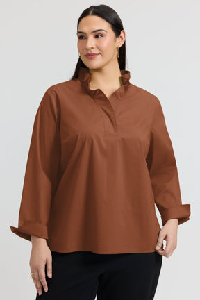 Tammy Plus No Iron Stretch Long Sleeve Popover Shirt