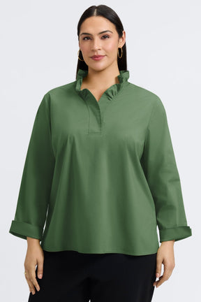 Tammy Plus No Iron Stretch Long Sleeve Popover Shirt