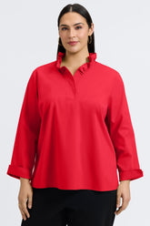 Tammy Plus No Iron Stretch Long Sleeve Popover Shirt