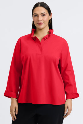 Tammy Plus No Iron Stretch Long Sleeve Popover Shirt