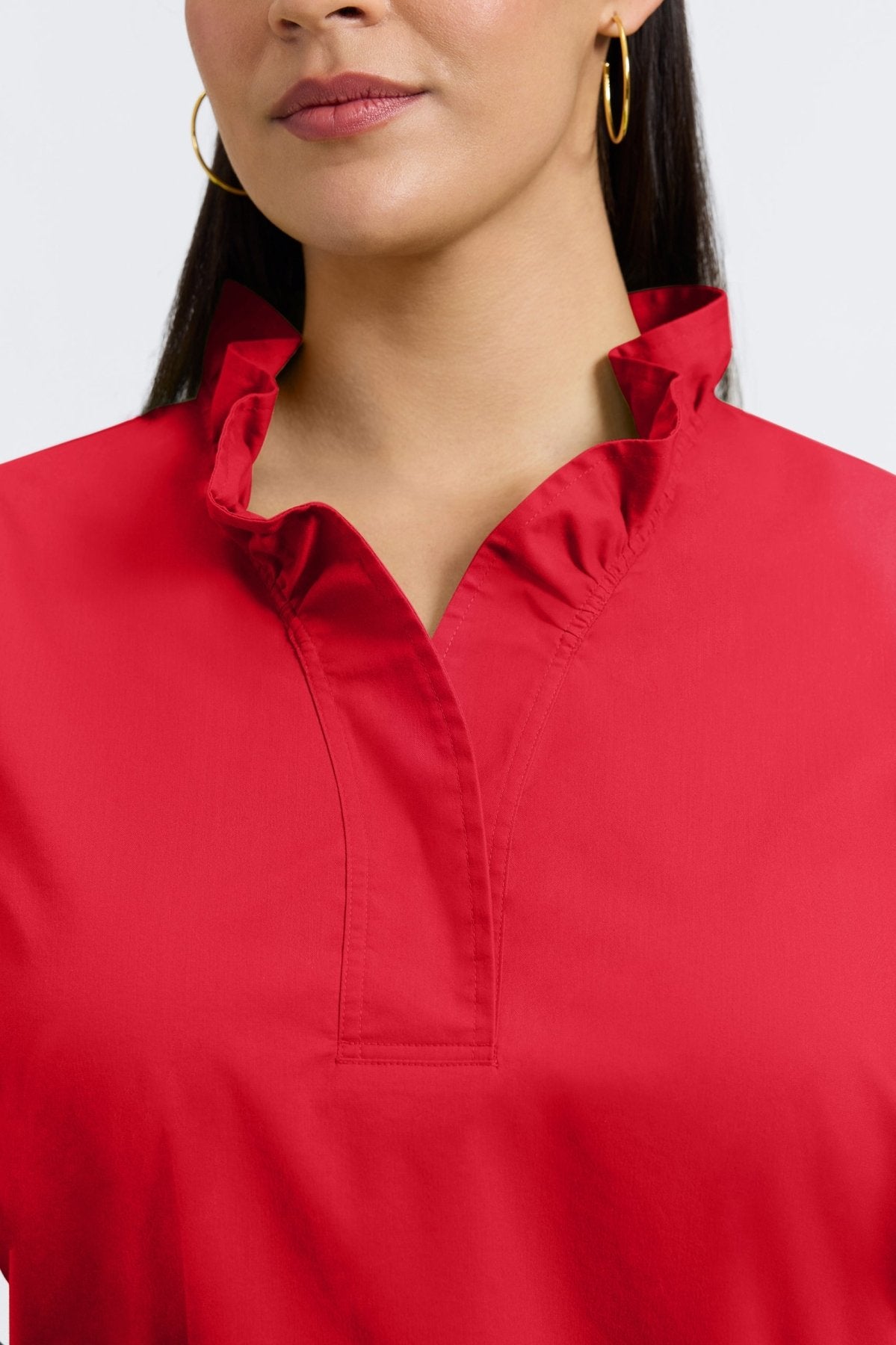 Tammy Plus No Iron Stretch Long Sleeve Popover Shirt