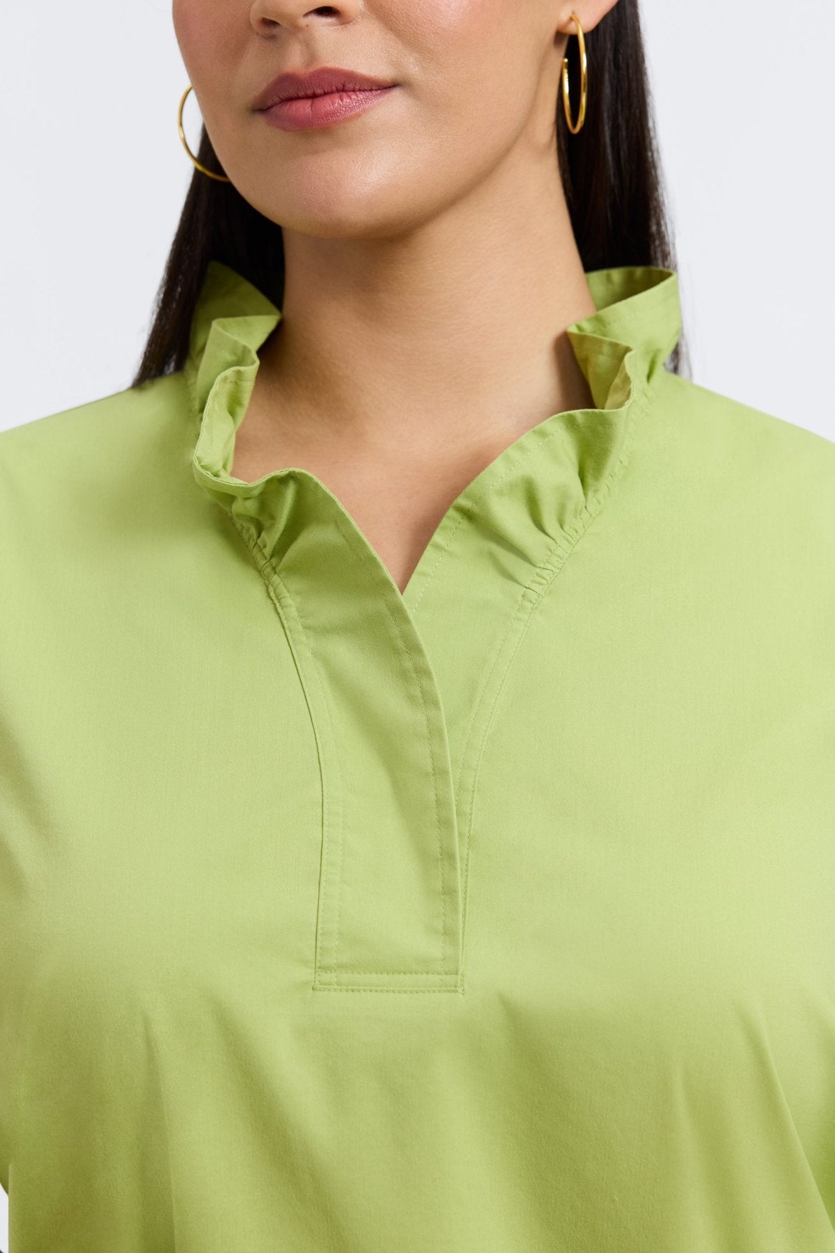 Tammy Plus No Iron Stretch Long Sleeve Popover Shirt
