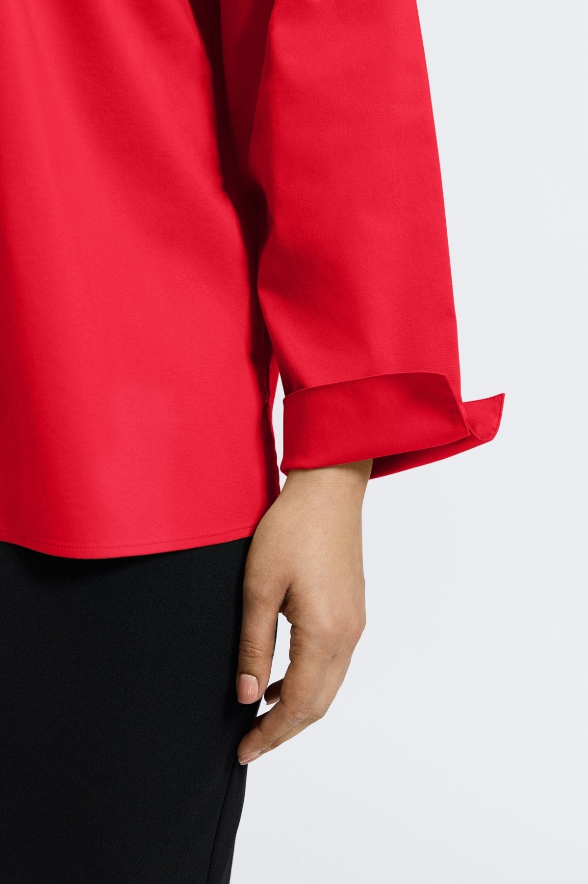 Tammy Plus No Iron Stretch Long Sleeve Popover Shirt