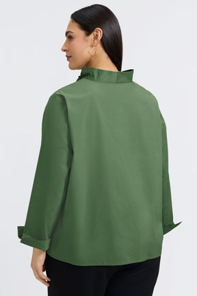 Tammy Plus No Iron Stretch Long Sleeve Popover Shirt