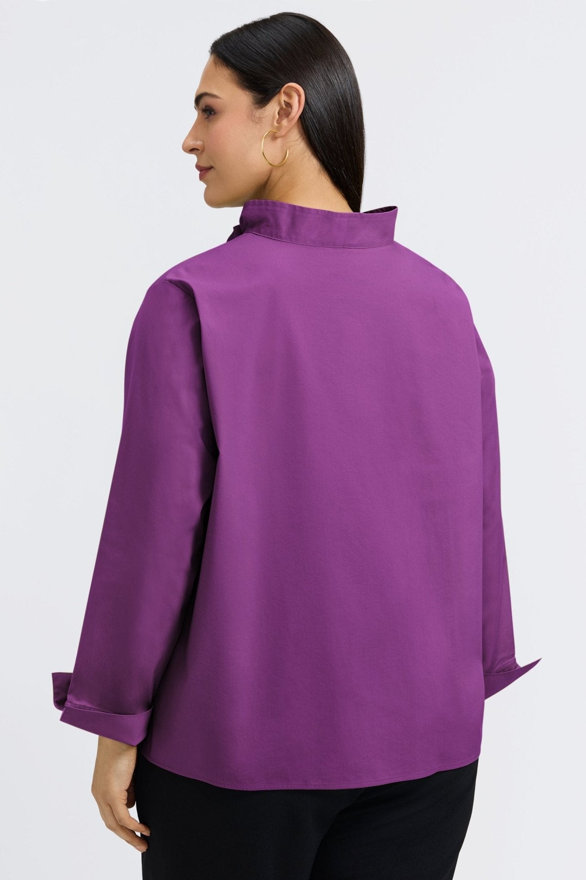 Tammy Plus No Iron Stretch Long Sleeve Popover Shirt