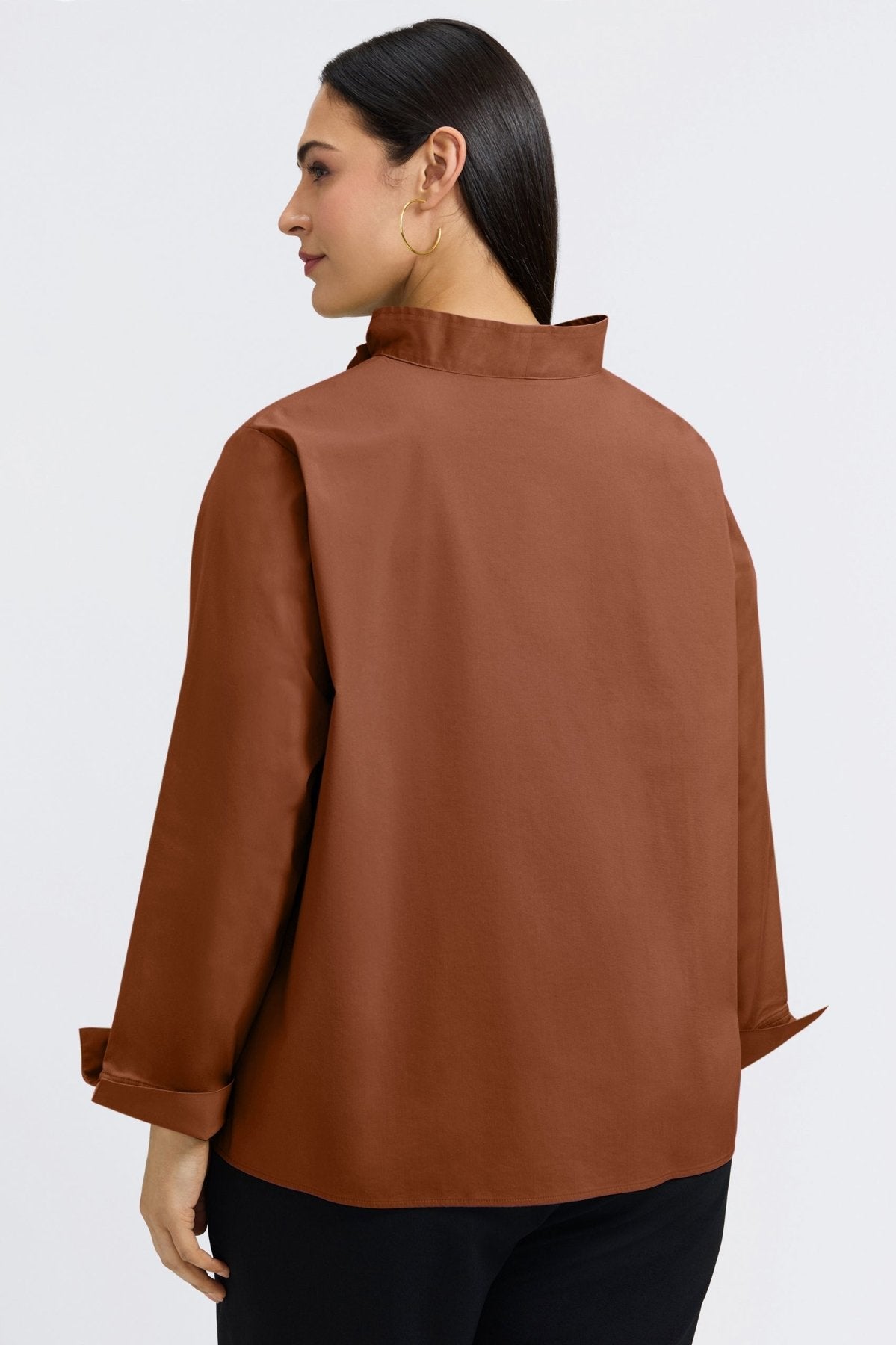 Tammy Plus No Iron Stretch Long Sleeve Popover Shirt