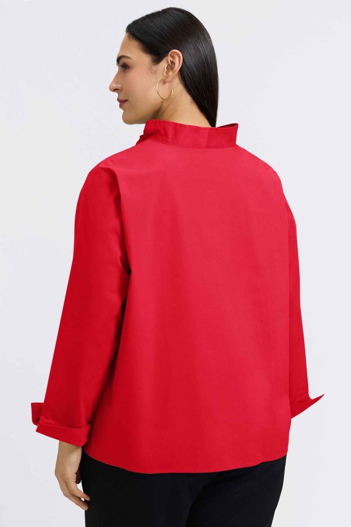 Tammy Plus No Iron Stretch Long Sleeve Popover Shirt