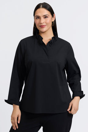 Tammy Plus No Iron Stretch Long Sleeve Popover Shirt