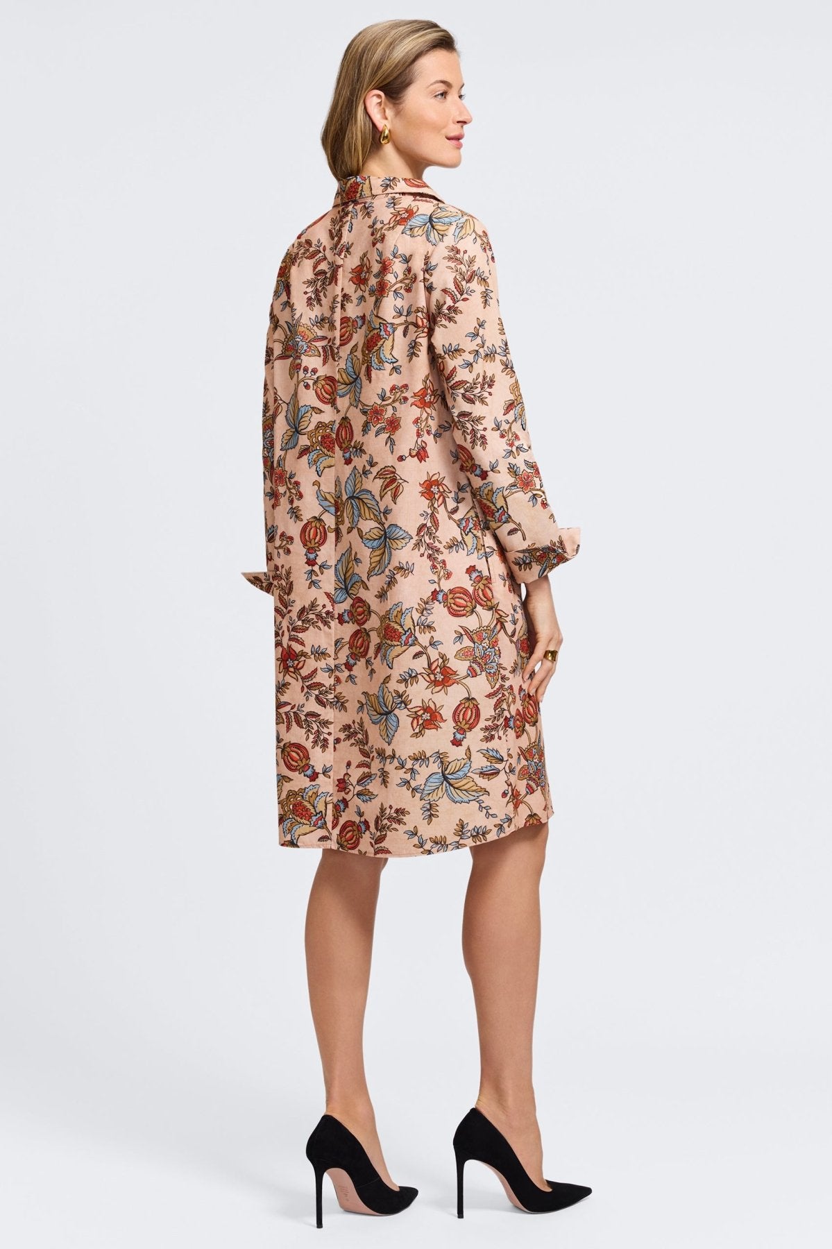 Agnes Corduroy Autumn Jacobean Long Sleeve Dress
