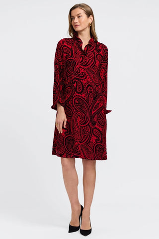Tammy Velvet Paisley Long Sleeve Dress