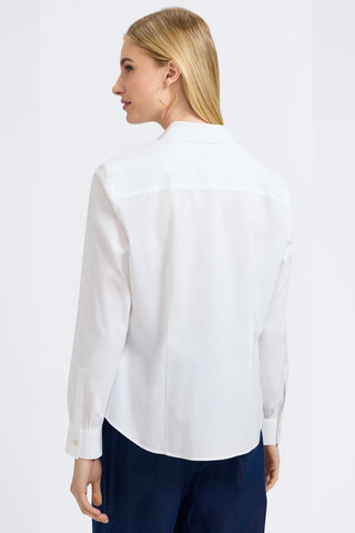 Back view of the June No Iron Stretch Long Sleeve Shirt #color_white