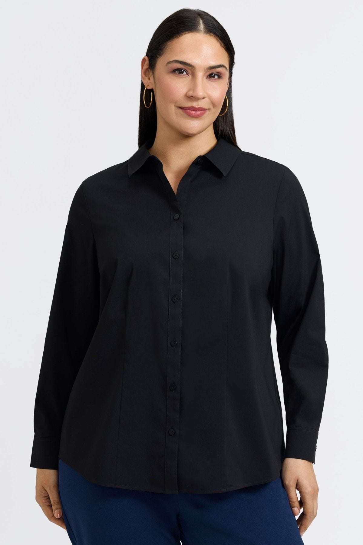 June Plus No Iron Stretch Long Sleeve Shirt