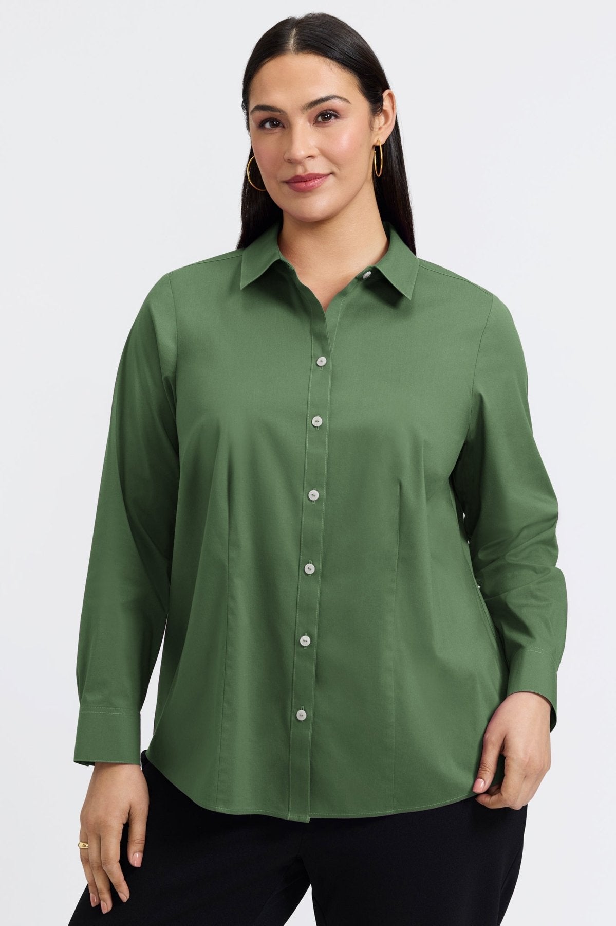 June Plus No Iron Stretch Long Sleeve Shirt
