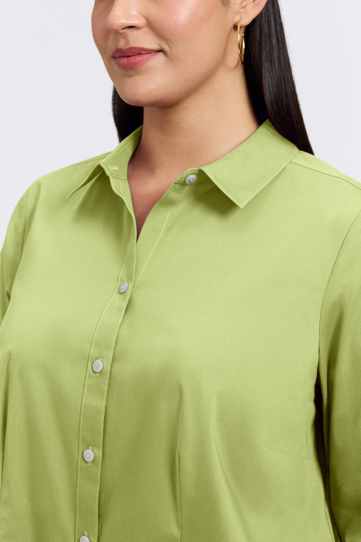 June Plus No Iron Stretch Long Sleeve Shirt