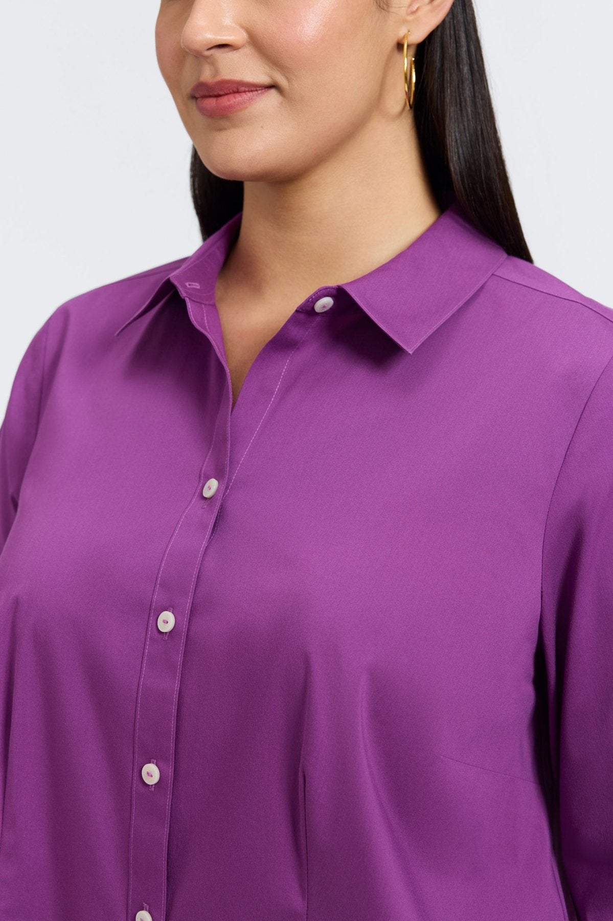 June Plus No Iron Stretch Long Sleeve Shirt