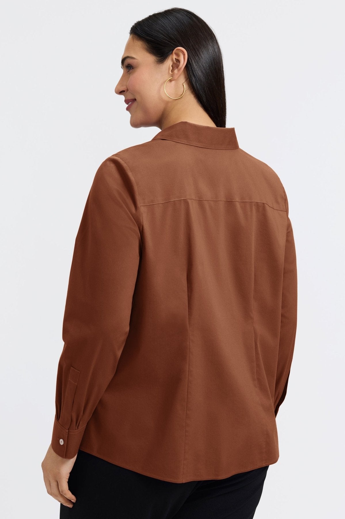 June Plus No Iron Stretch Long Sleeve Shirt