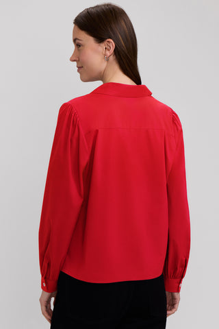 Alix Stretch Cotton Long Sleeve Popover Shirt