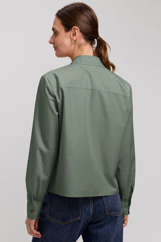 Jodie No Iron Pinpoint Long Sleeve Short Shirt