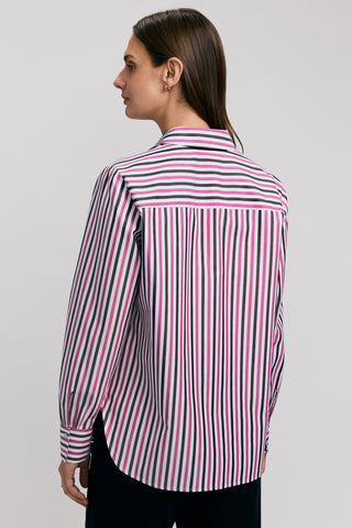 Meghan No Iron Pinpoint Stripe Long Sleeve Shirt