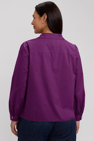 Alix Plus Stretch Cotton Long Sleeve Popover Shirt