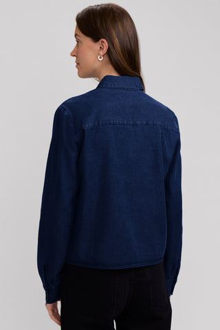 Jodie Denim Long Sleeve Short Shirt