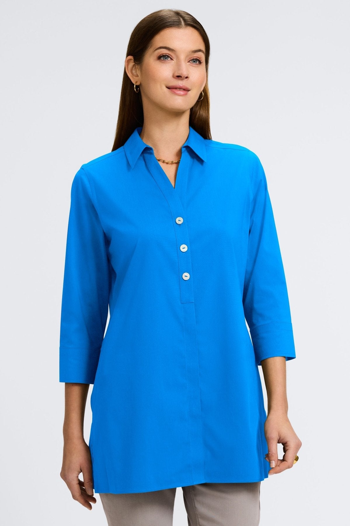 Pamela No Iron Stretch 3/4 Sleeve Tunic