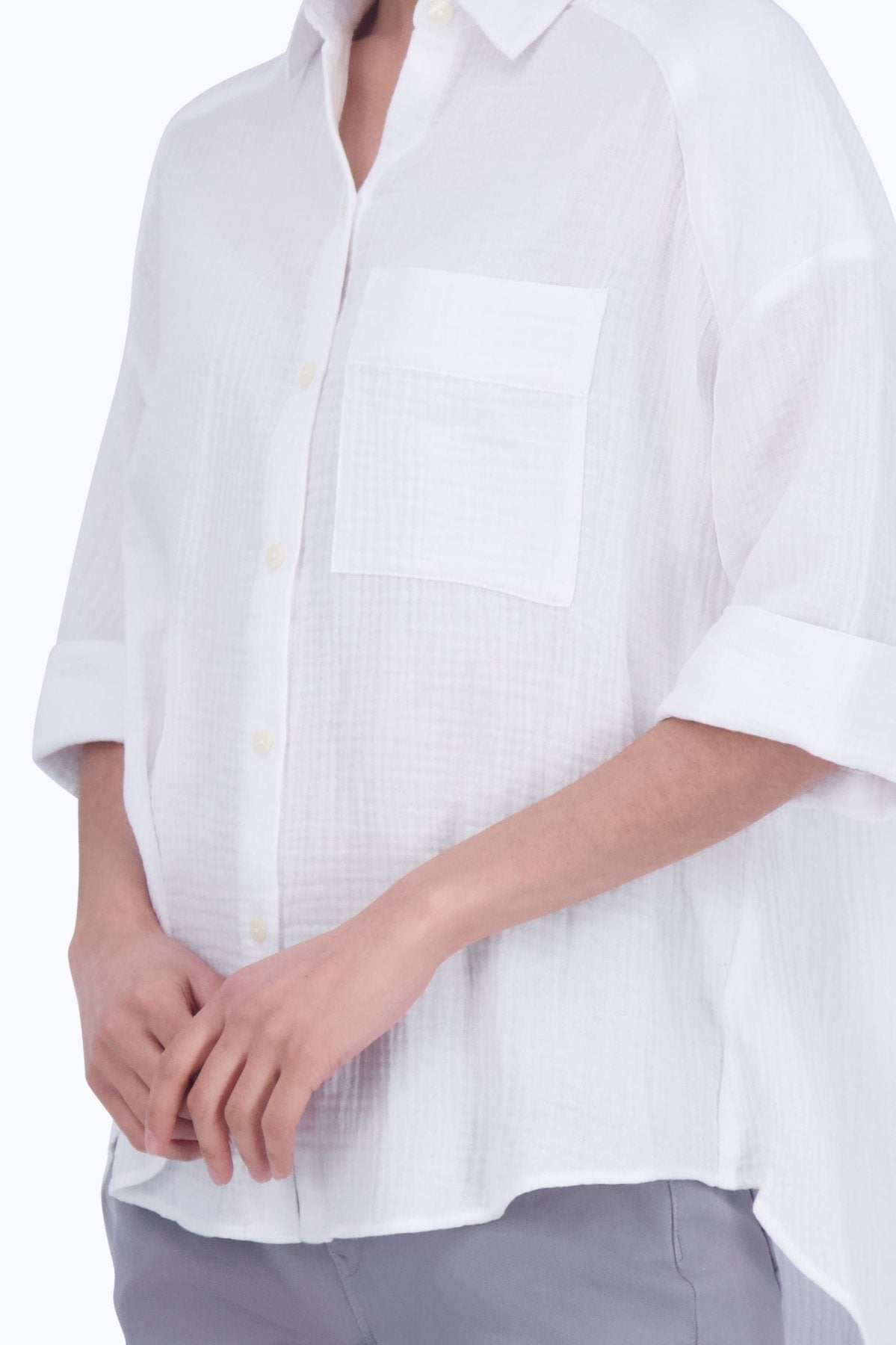 Joanna Cotton Gauze 3/4 Sleeve Tunic