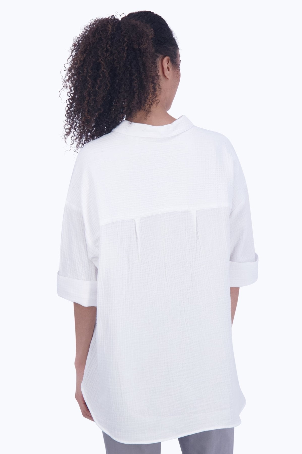 Joanna Cotton Gauze 3/4 Sleeve Tunic