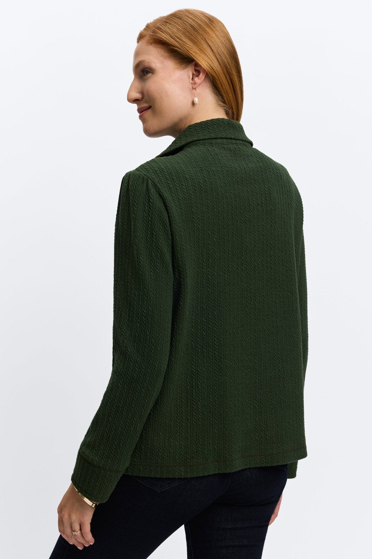 Sammy Cable Knit Long Sleeve Popover Sweater