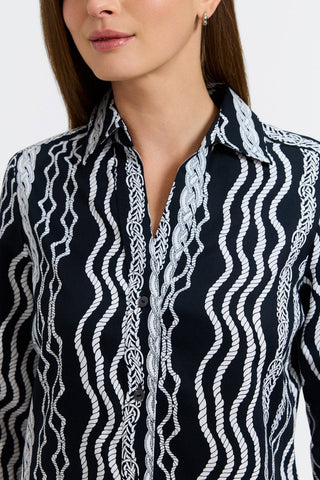 Paityn Braided Belts 3/4 Sleeve Shirt
