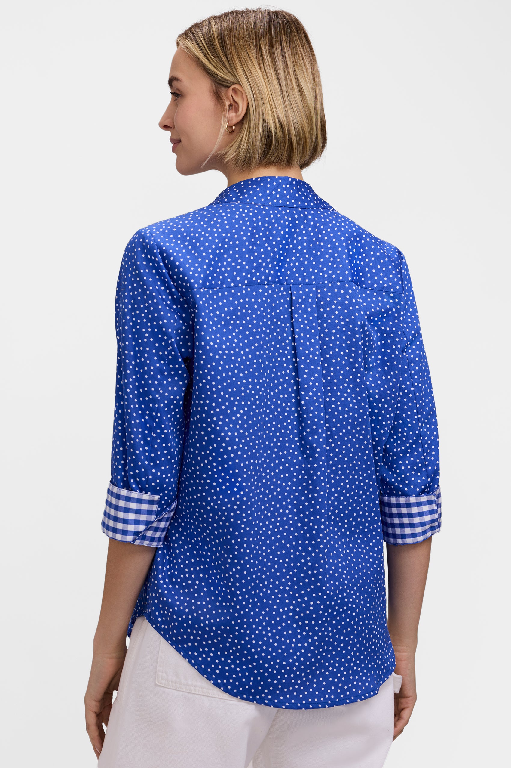 Margie Mini Polka Dot 3/4 Sleeve Shirt