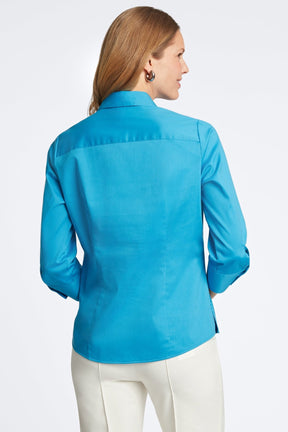 Luna No Iron Stretch Matte Sateen 3/4 Sleeve Shirt
