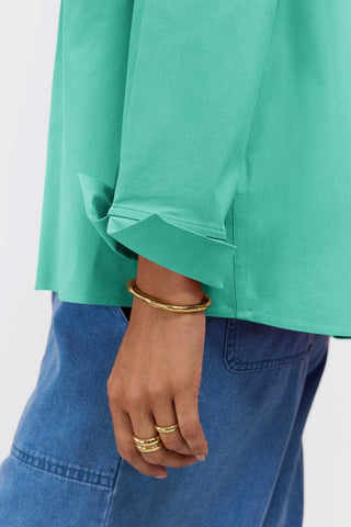 Agnes Petite No Iron Stretch Long Sleeve Popover Shirt