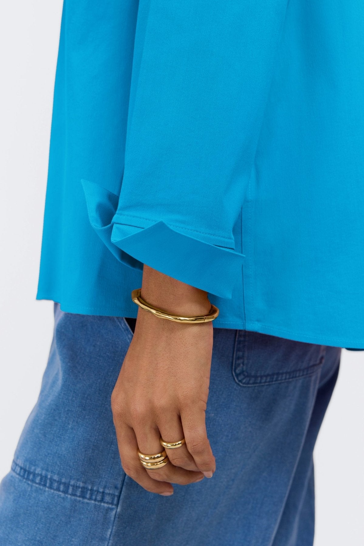 Agnes No Iron Stretch Long Sleeve Popover Shirt