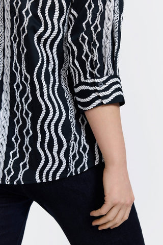 Paityn Plus Braided Belts 3/4 Sleeve Shirt