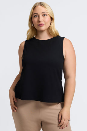 Callie Plus Knit Crepe Reversible Sleeveless Tank