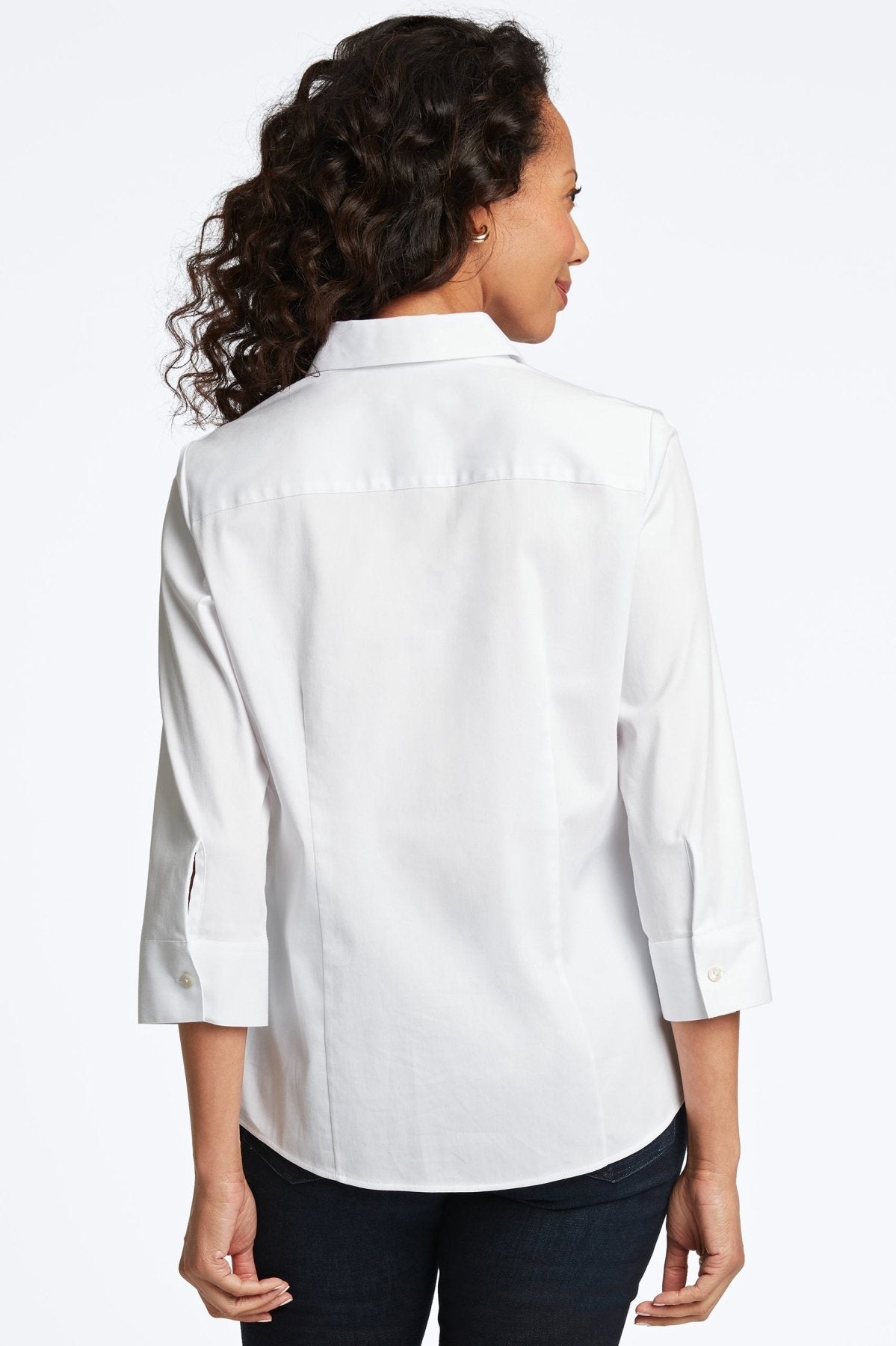 Luna No Iron Stretch Matte Sateen 3/4 Sleeve Shirt